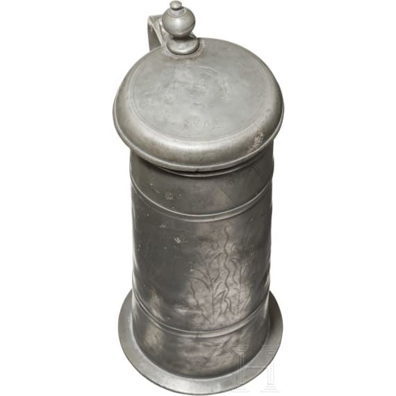 Two German tin cans, 18th/19th century