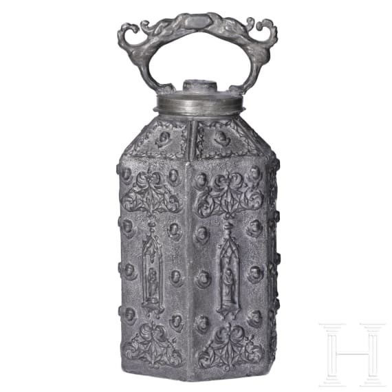 A pewter jug and plate, Balkans and Karlsbad, 18th/19th century
