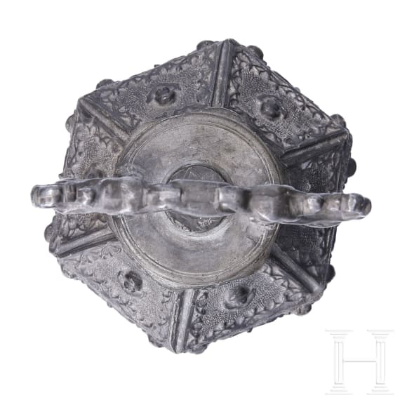 A pewter jug and plate, Balkans and Karlsbad, 18th/19th century