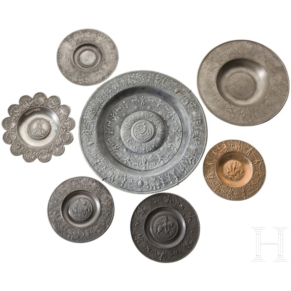 Seven relief plates after models from Renaissance and Baroque, Historicism, 19th/20th century