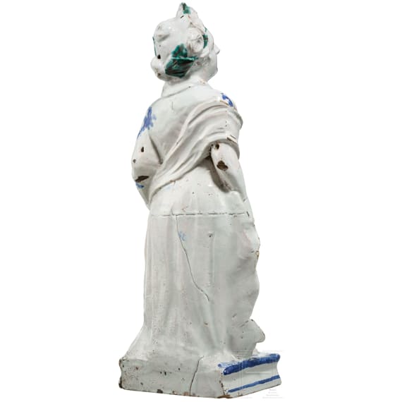 A southern German Baroque fayance sculpture of "Hope", 18th century