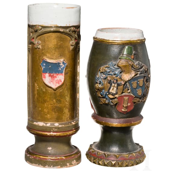 Two German historicism jugs, late 19th century