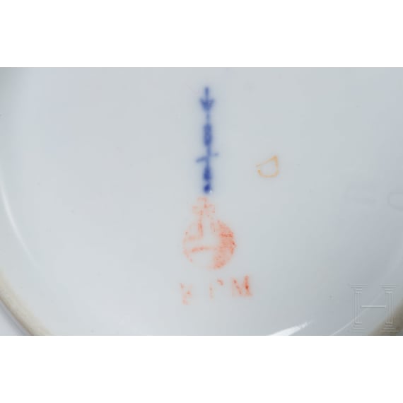 Three German porcelain cups, 19th century