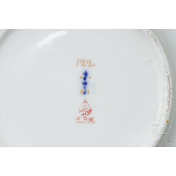 A small collection of German porcelain cups, 19th century
