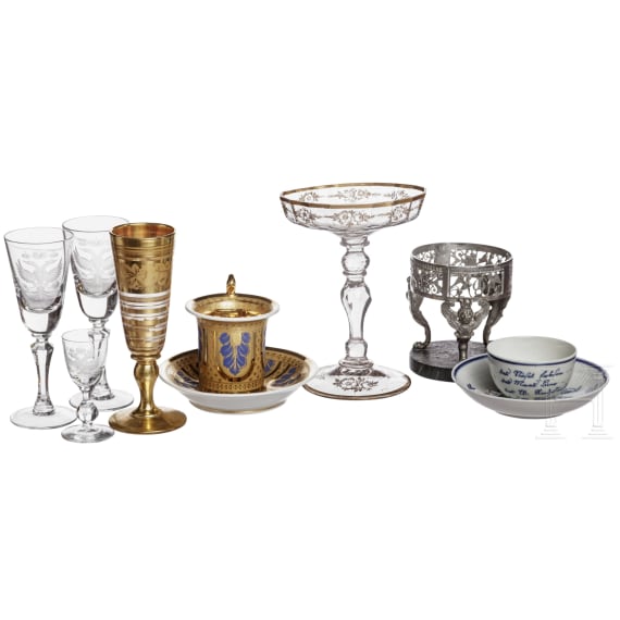 A collection of glass and porcelain, 19th/20th century