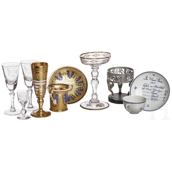 A collection of glass and porcelain, 19th/20th century