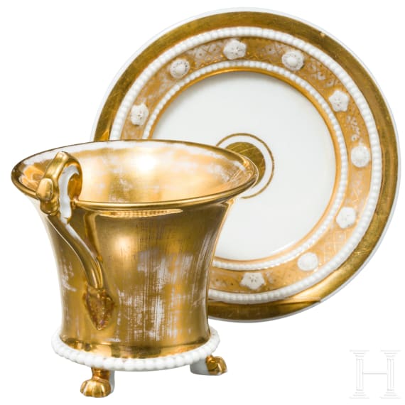 Kleine Sammlung Porzellantassen, deutsch, 19./20. Jhdt.