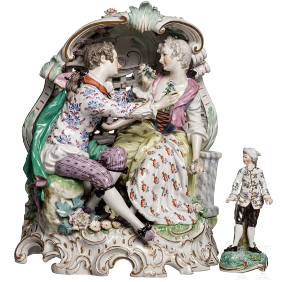 A German or Austrian gallant Rokoko scene, 19th/20th century