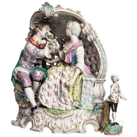 A German or Austrian gallant Rokoko scene, 19th/20th century