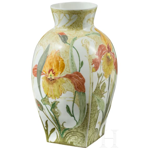 An Dutch Arts and crafts vase, Rozenburg, The Hague, dated 1908