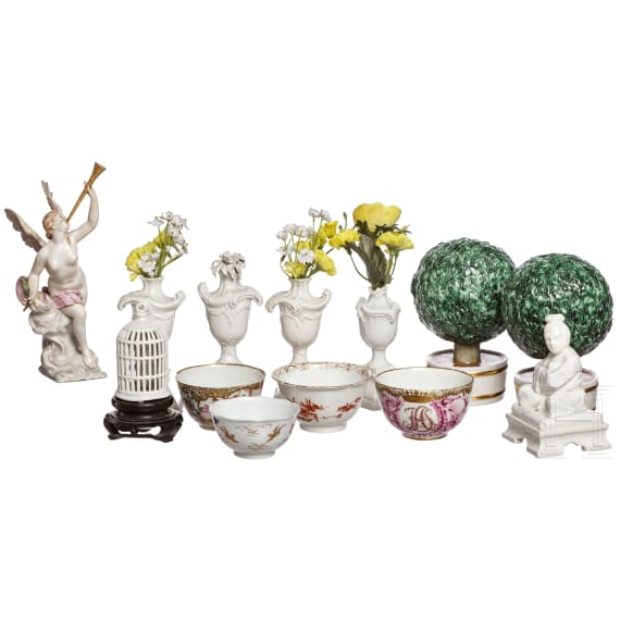 A porcelain collection in the style of the 18th century