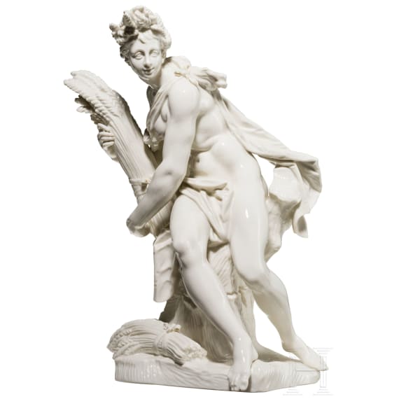 An extraordinarily large sculpture of a Ceres modelled after a design by Dominikus Auliczek (1734 - 1804), Nymphenburg