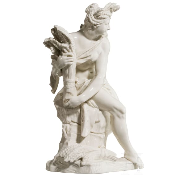 An extraordinarily large sculpture of a Ceres modelled after a design by Dominikus Auliczek (1734 - 1804), Nymphenburg