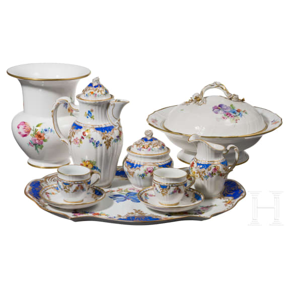 A collection of KPM porcelain, 20th century