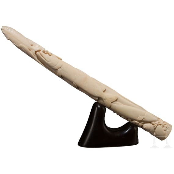 A German carved ivory tooth, 1st half of the 20th century