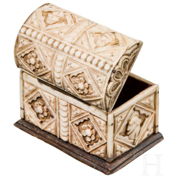 An Italian bone casket, 19th century