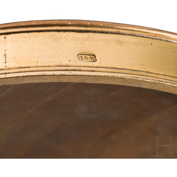 A French gilded lidded box, circa 1800