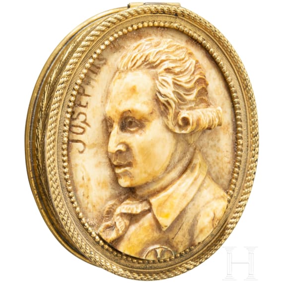 A box with an ivory portrait of Emperor Joseph II, Vienna, late-18th century