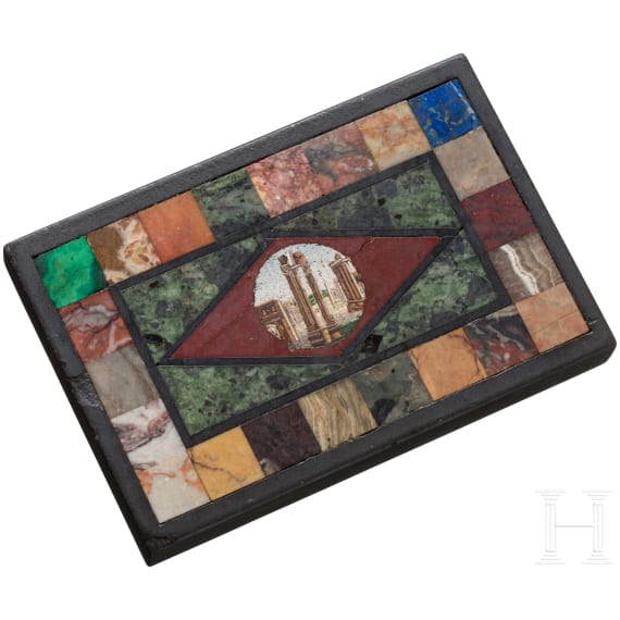 An Italian Pietradura paperweight, 19th century