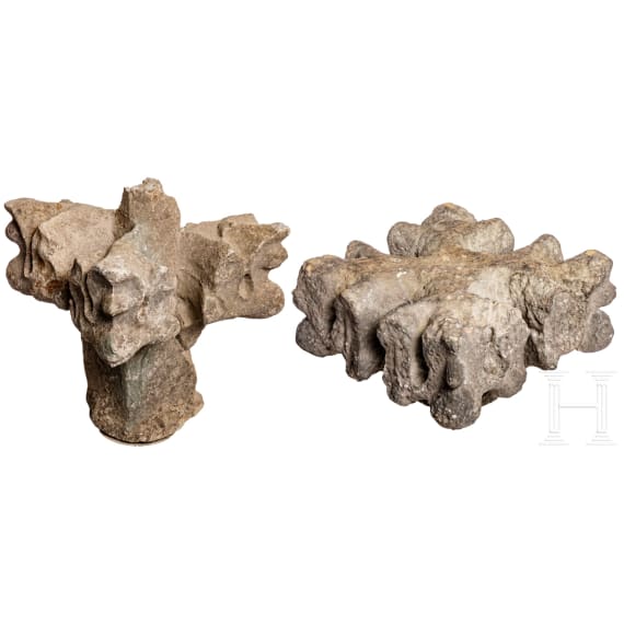 Two German or French Gothic architectural fragments, 15th century