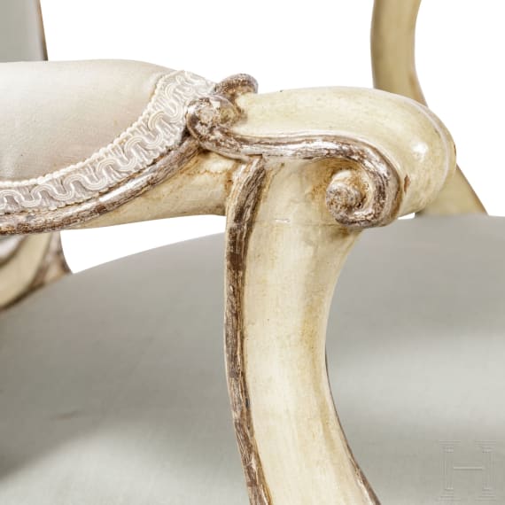 A pair of remarkable Italian Rococo fauteuils for children, 18th century