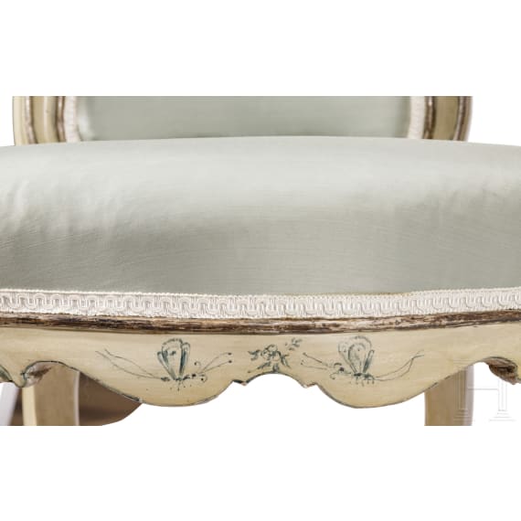 A pair of remarkable Italian Rococo fauteuils for children, 18th century