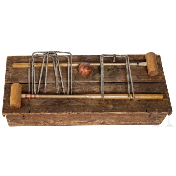 An English(?) croquet game in originale case, circa 1900