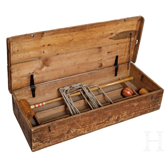 An English(?) croquet game in originale case, circa 1900