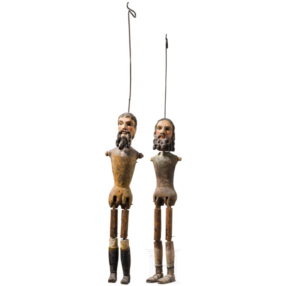 Two large German marionettes, circa 1900