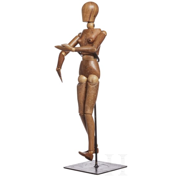 A rare French female mannequin, circa 1900