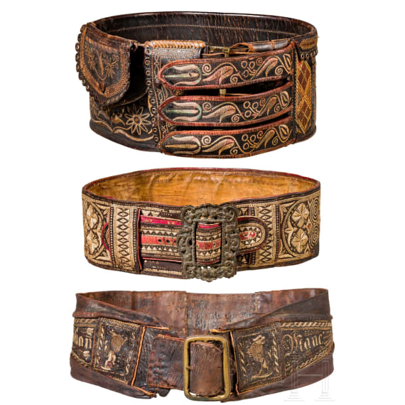 The embroidered southern German/Austrian belts, 1st half of the 19th century