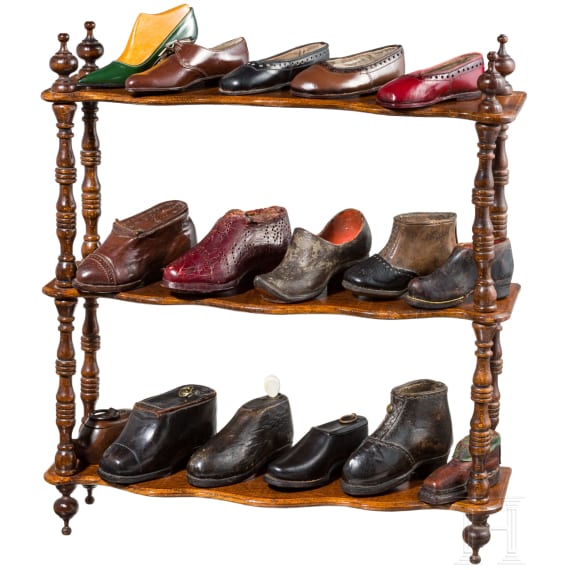 An unusual collection of miniature shoes from the 18th to the 20th century