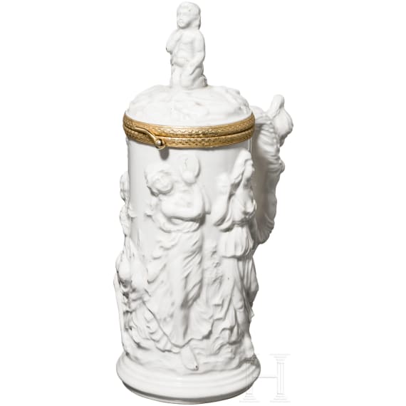 Large ceremonial jug, Capodimonte, Italy, 20th century