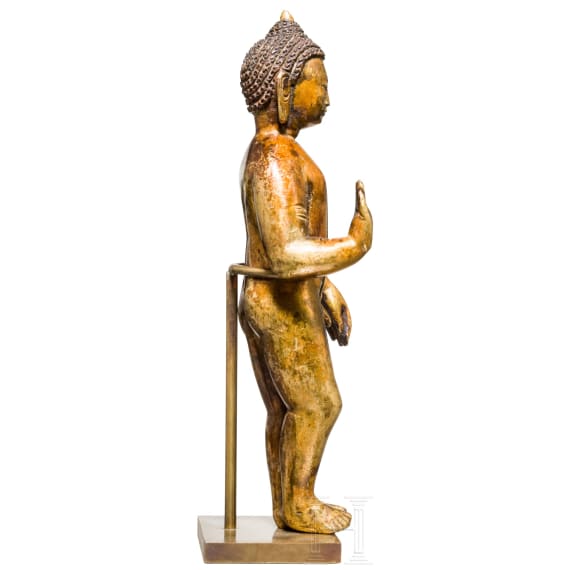 An xtraordinary probably Indian standing Buddha, 18th/19th century
