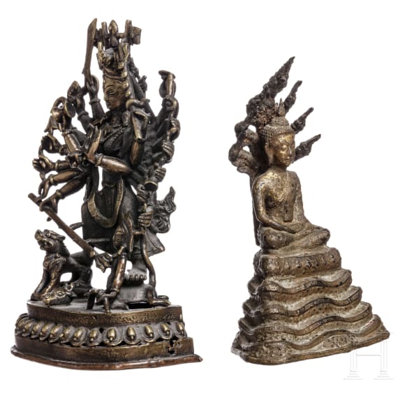 Two Nepalese bronze figures, 19th/20th century