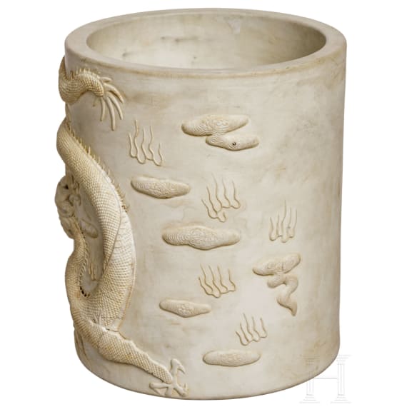 A Japanese brush pot, late Meiji/early Taisho period