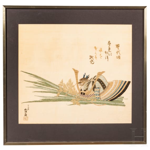 An embroidery on silk, Japan, ca. 1900