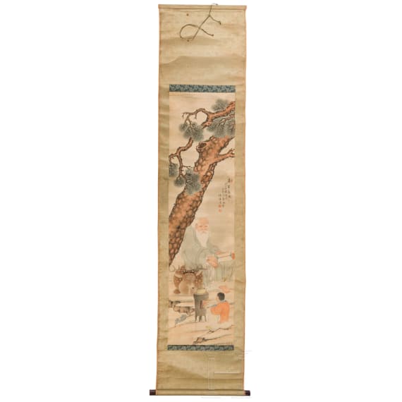 A Japanese kakemono, Meiji period