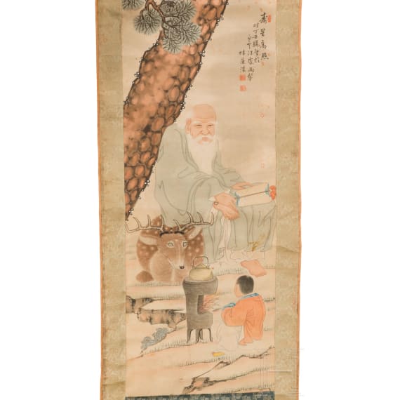 A Japanese kakemono, Meiji period