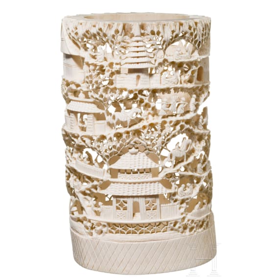 A Chinese ivory carving, circa 1900