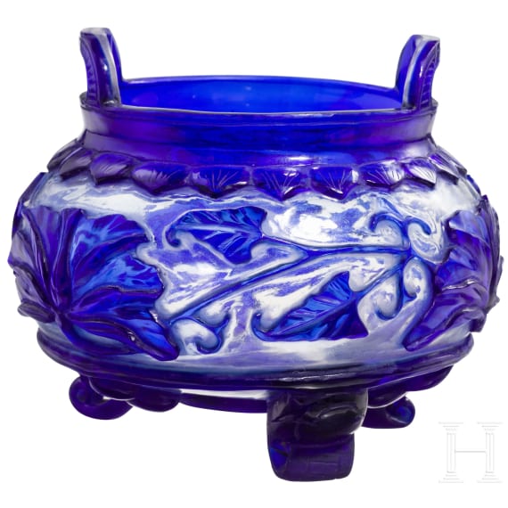 A glass koro, so called "Ting", Chien-Lung mark, probably 19th century