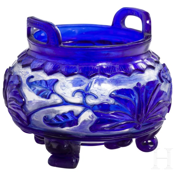 A glass koro, so called "Ting", Chien-Lung mark, probably 19th century