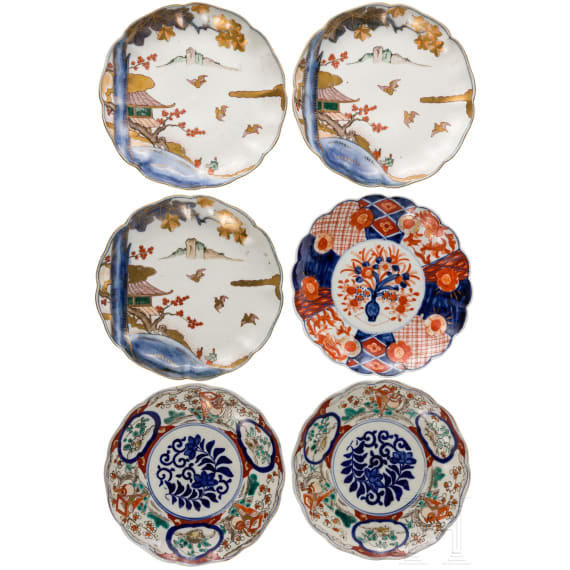 Six Chinese porcelain plates, 19th/20th century