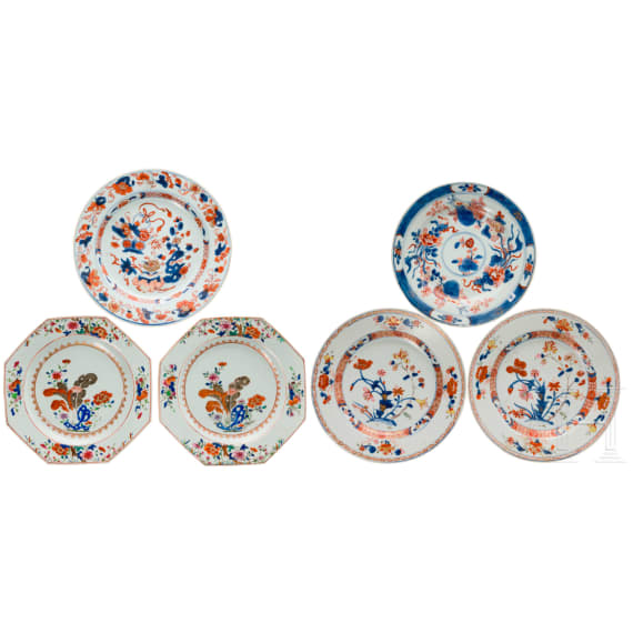 Six Chinese porcelain plates, 19th/20th century