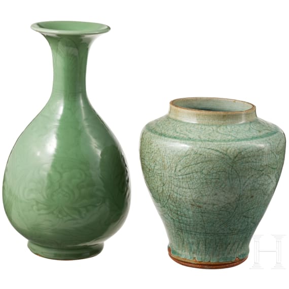 A small collection of Chinese Celadon porcelain, 19th/20th century