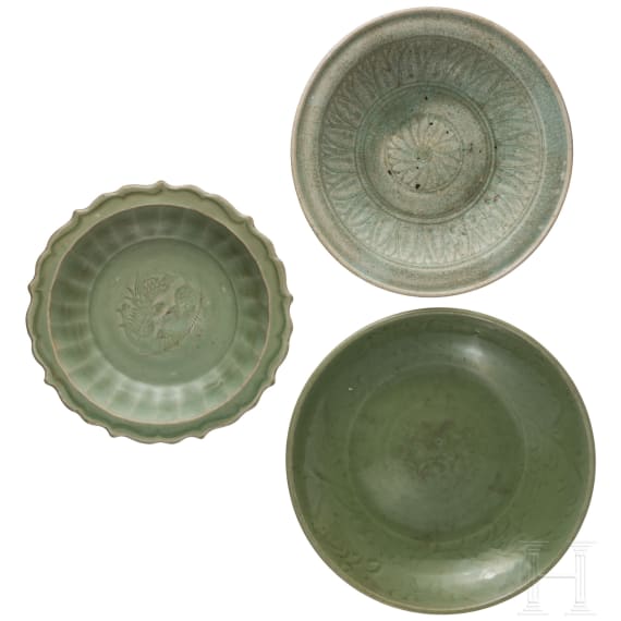 A small collection of Chinese Celadon porcelain, 19th/20th century