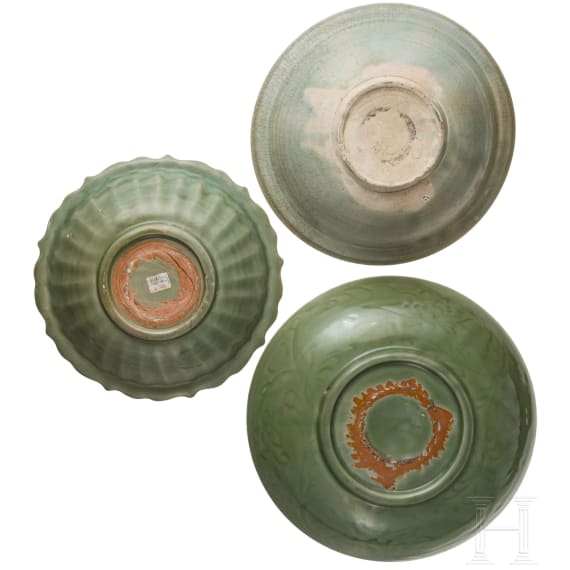 A small collection of Chinese Celadon porcelain, 19th/20th century