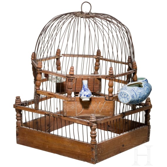 A Chinese singing bird cage, circa 1900