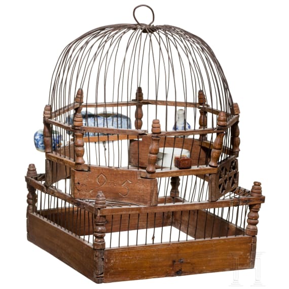 A Chinese singing bird cage, circa 1900