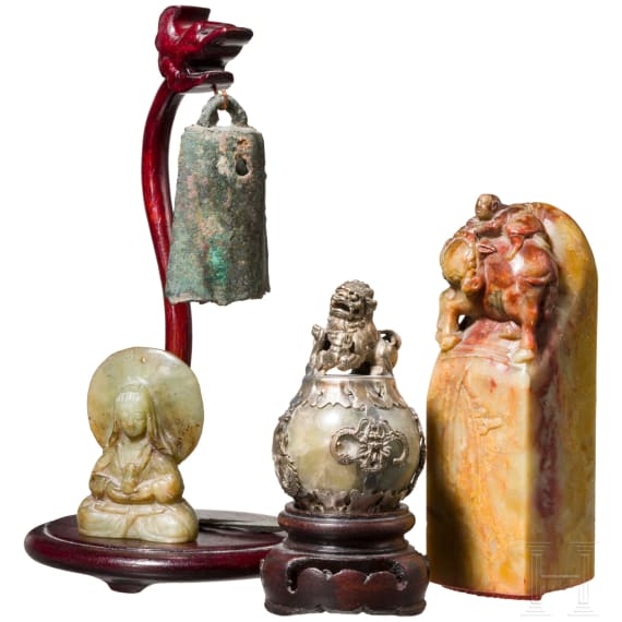 A collection of Chinese works of art, mostly 19th century